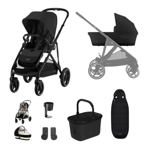 Cybex Gazelle S Pushchair Essentials Bundle | Moon Black